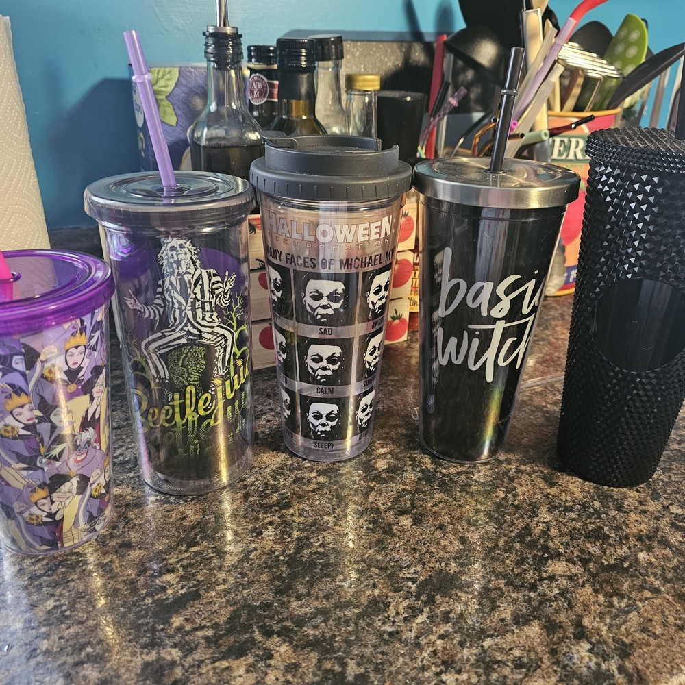 Bundle 5 Tumblers with Lid and Straws